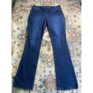 NYDJ Barbara Bootcut Wide Leg Jeans Dark Wash Denim Size 12 Extra Long